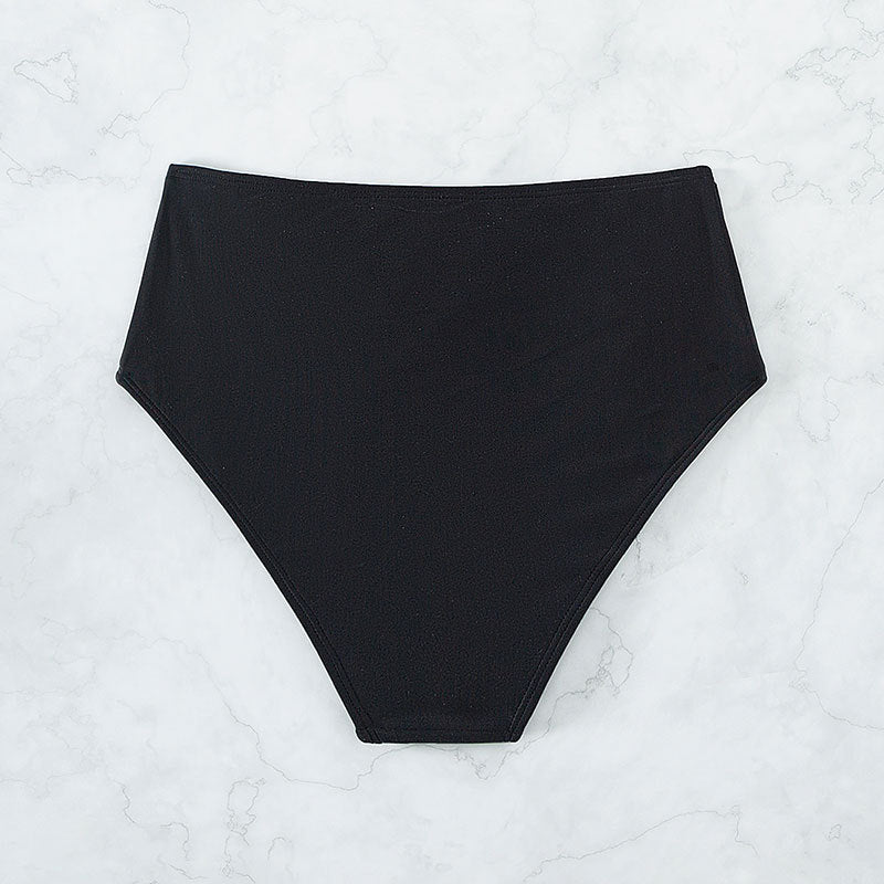 Short de bikini taille haute pour femmes avec élément doré élégant R&B