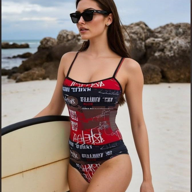 Maillot de bain une pièce sportif pour femmes avec bretelles élastiques et coupe sculptante Drune