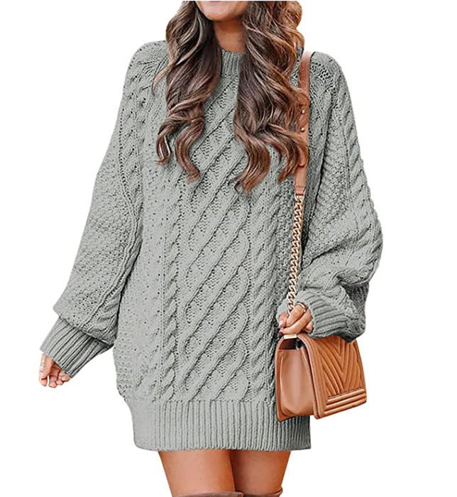 Pull Oversize Femme avec Détail en Tricot à Câbles