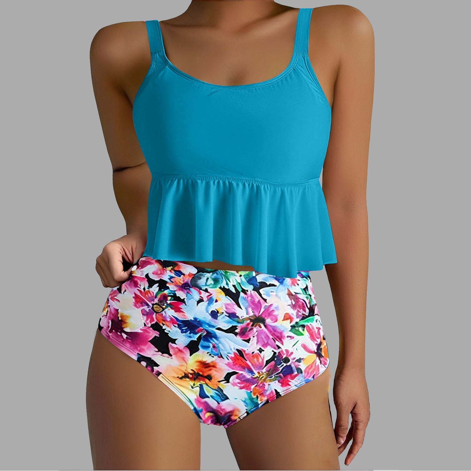 Ensemble tankini femme avec haut fluide et taille haute Echo Archiv