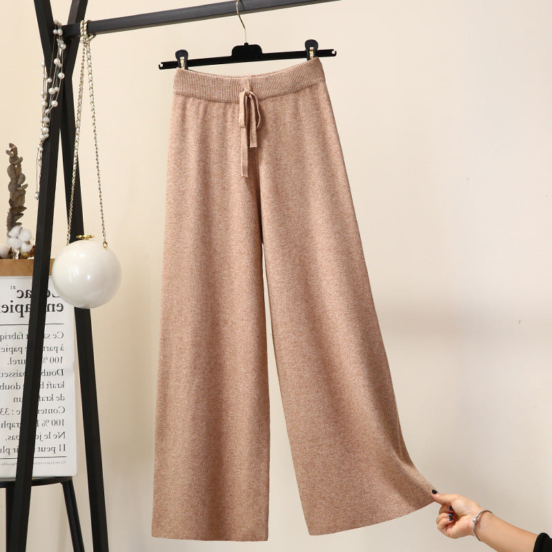 Pantalon Tricot Large Femme