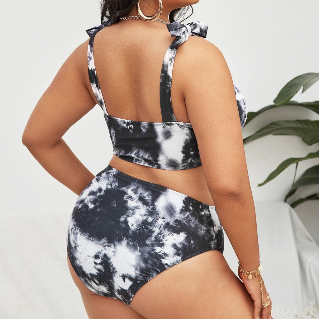 Ensemble de bikini taille haute pour femmes avec haut ludique et design de bretelles élégant Echo Archiv