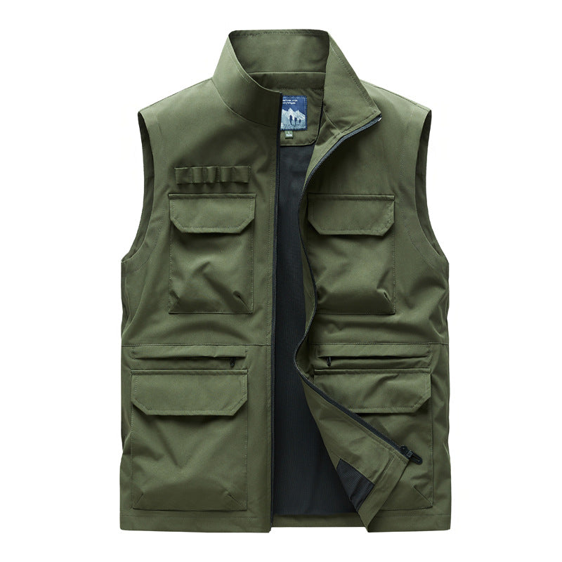 Gilet utilitaire tactique pour hommes Echo Archiv avec organisateur de poches modulaire, fermeture éclair dissimulée et col renforcé