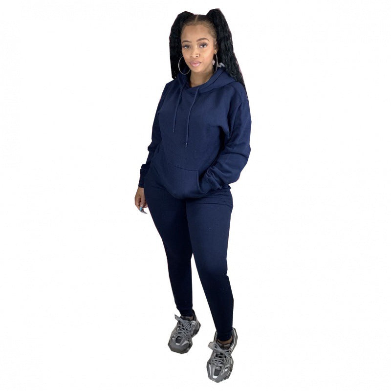 Ensemble de loisirs pour femmes en deux parties avec un sweat à capuche oversize et des leggings taille haute, coupe slim Echo Archive