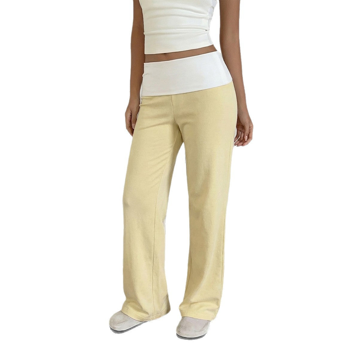 Pantalon de lounge large pour femmes avec taille haute et jersey stretch fluide Echo Archiv