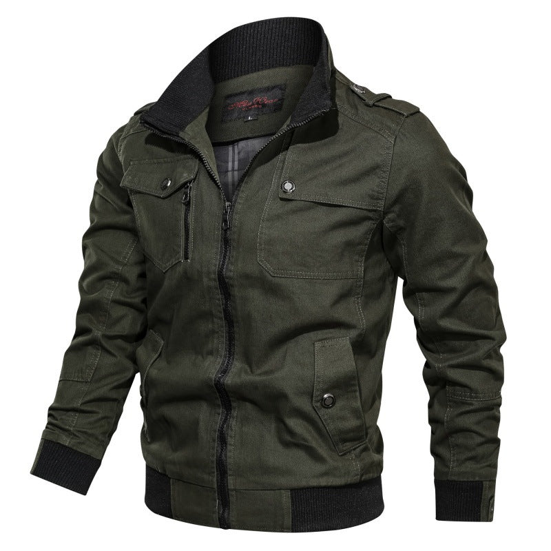 Veste bomber de terrain robuste pour hommes avec fermeture éclair, épaulettes et plusieurs poches fonctionnelles Echo Archiv