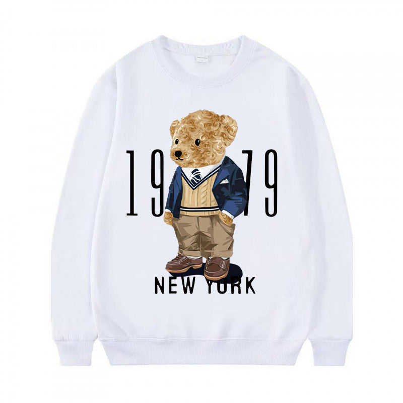 Sweatshirt confortable pour femmes avec motif d'ours Echoarchiv