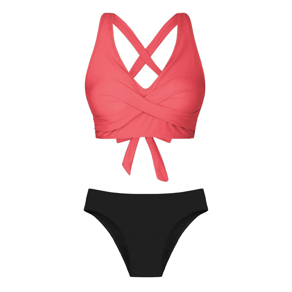 Maillot de bain deux pièces pour femmes avec design floral R&B
