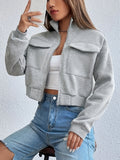 Veste de loisirs cropped pour femmes, à la mode et confortable