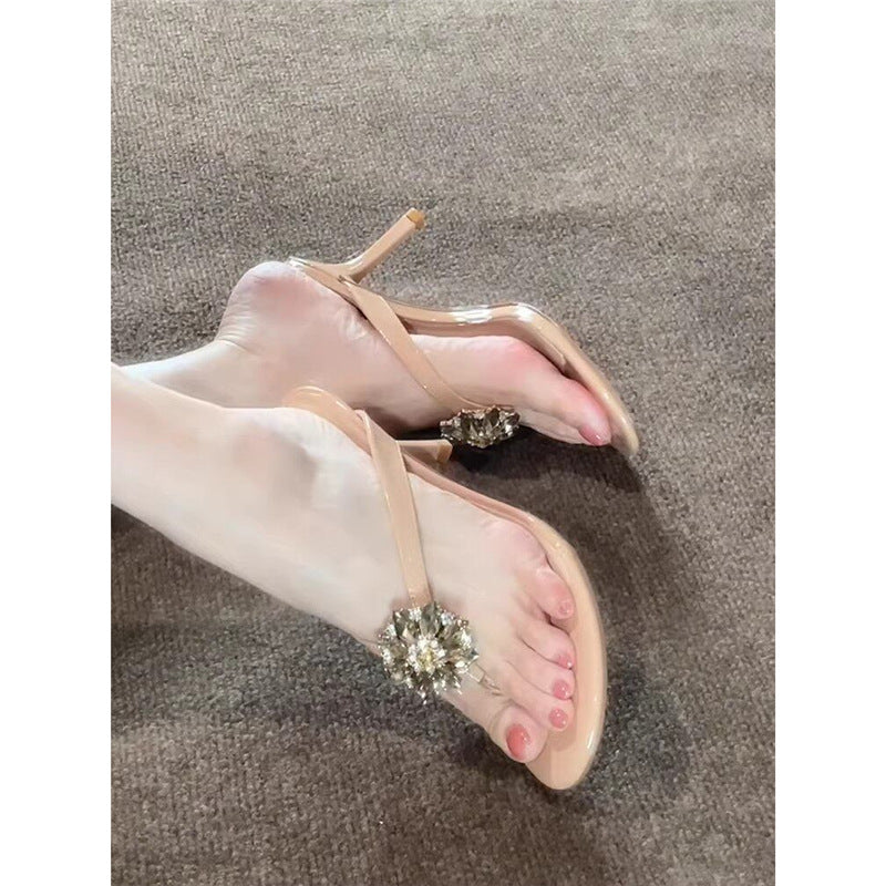 Sandales élégantes pour femmes avec décoration en forme de fleur R&B