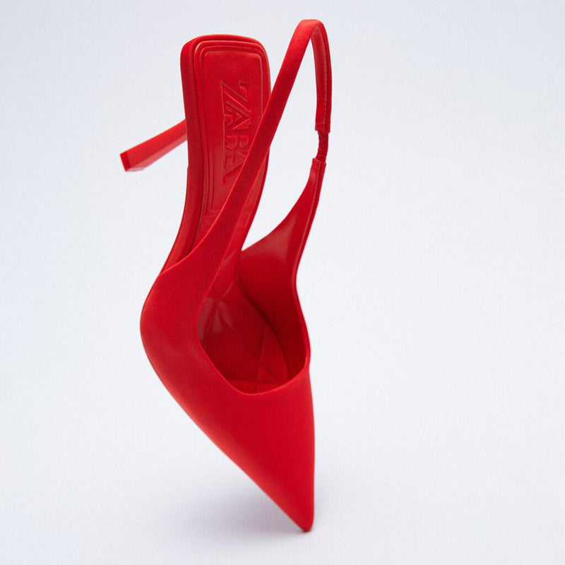 Escarpins à talon ouvert pour femmes avec un design pointu et un talon élégant - Heidi-Mode