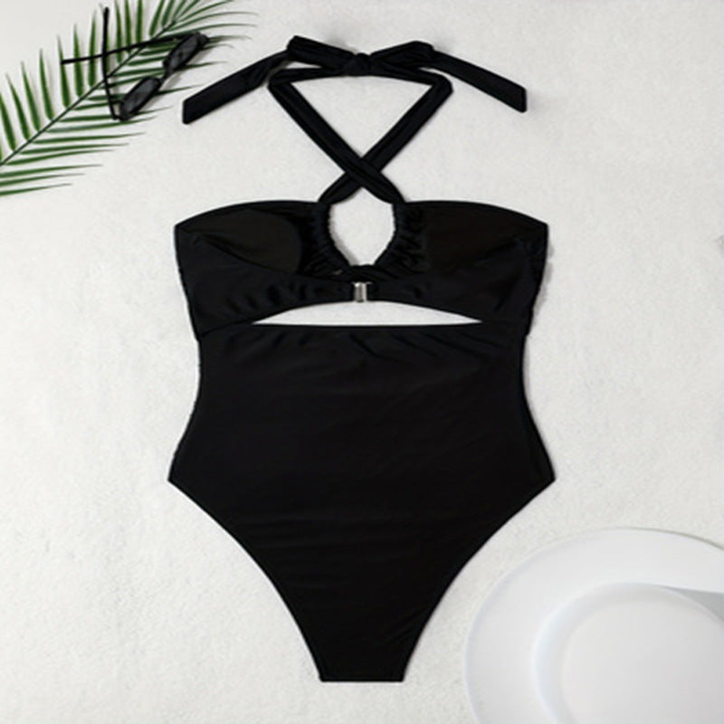 Maillot de bain une pièce élégant pour femmes avec détails découpés R&B