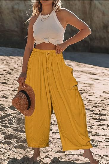 Pantalon en Lin Tendance pour Femmes