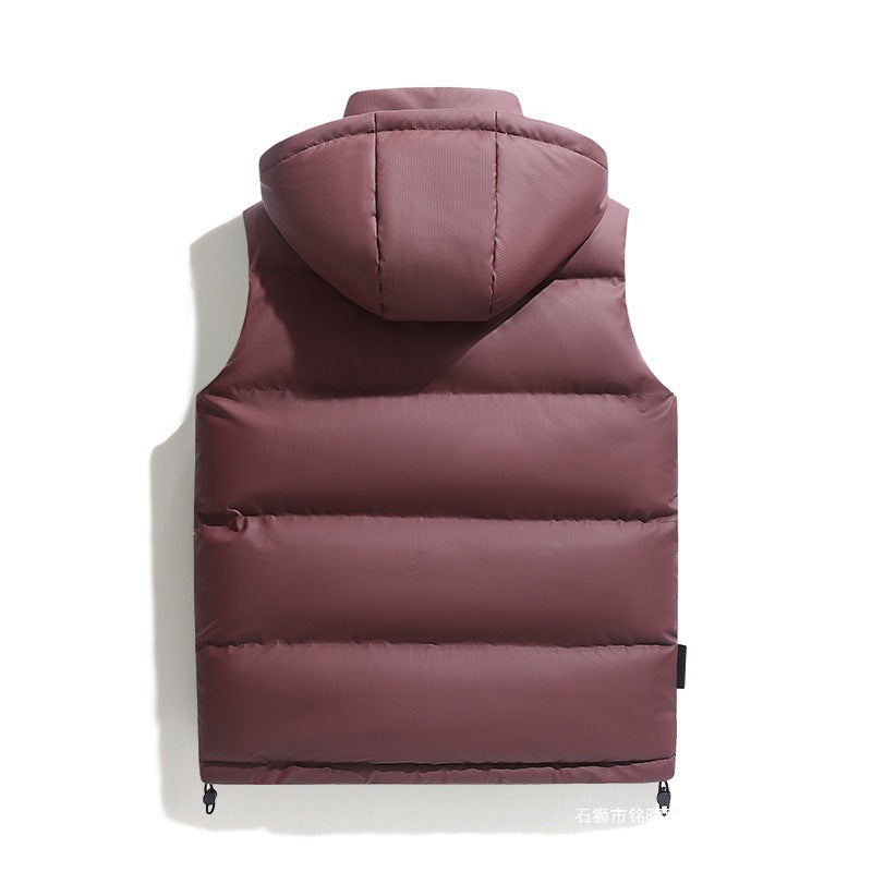Gilet matelassé à capuche pour hommes