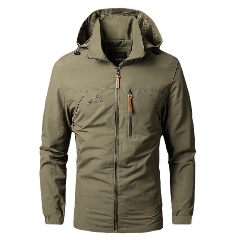 Veste softshell légère pour hommes, déperlant, avec capuche et fermeture éclair sécurisée Echo Archiv