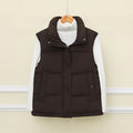Gilet thermo matelassé sans manches pour femmes avec col montant extra haut et patte de boutonnage cachée Echo Archiv