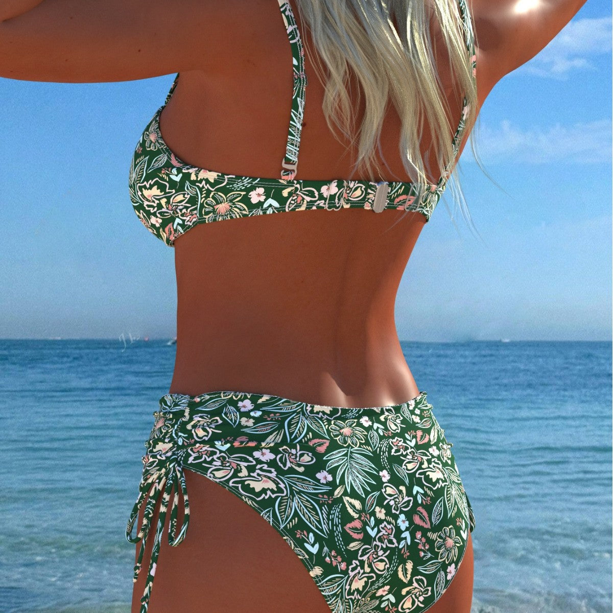 Ensemble de bikini pour femmes avec haut balconnet élégant et culotte taille haute tendance R&B
