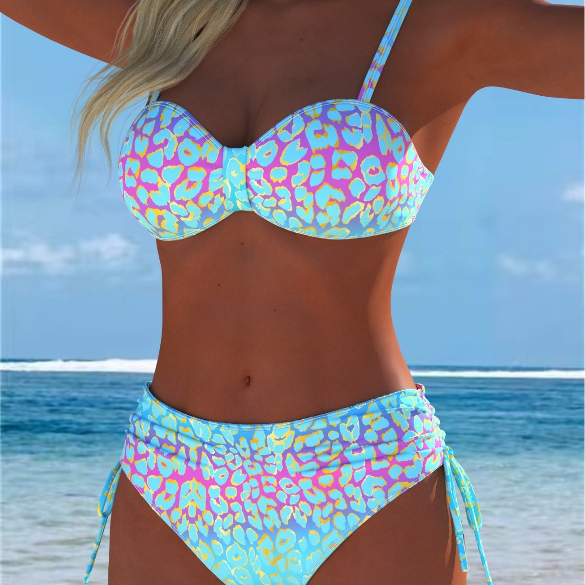 Bikini balconnet femme avec lien latéral R&B