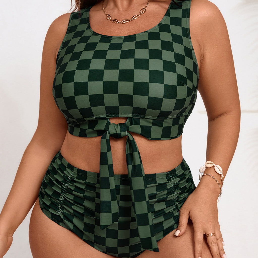 Ensemble de bikini taille haute pour femmes avec détail de nœud ludique Echo Archiv