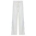 Pantalon de détente large pour femmes avec cordon de serrage, ceinture élastique confortable et coutures décoratives latérales Echo Archiv