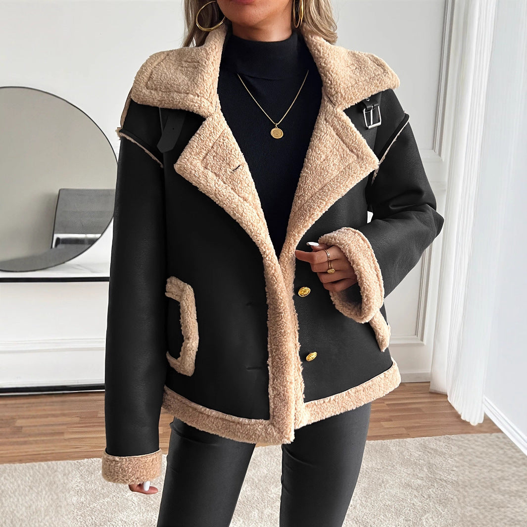 Veste en Teddy pour Femmes à la Mode