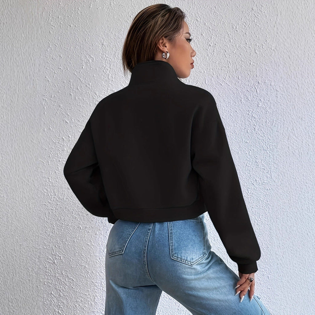 Veste de loisirs cropped pour femmes, à la mode et confortable