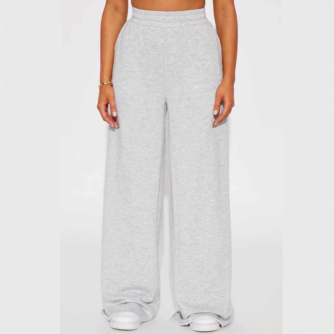 Pantalon Palazzo-Lounge pour femmes taille haute avec ceinture de confort froncée et silhouette large fluide Echo Archiv