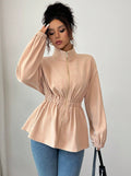 Veste à zip mode pour femmes avec ceinture à la taille
