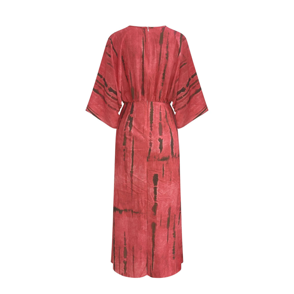 Robe maxi fluide pour femmes avec décolleté en V, effet enveloppant et ceinture décorative Echoarchiv