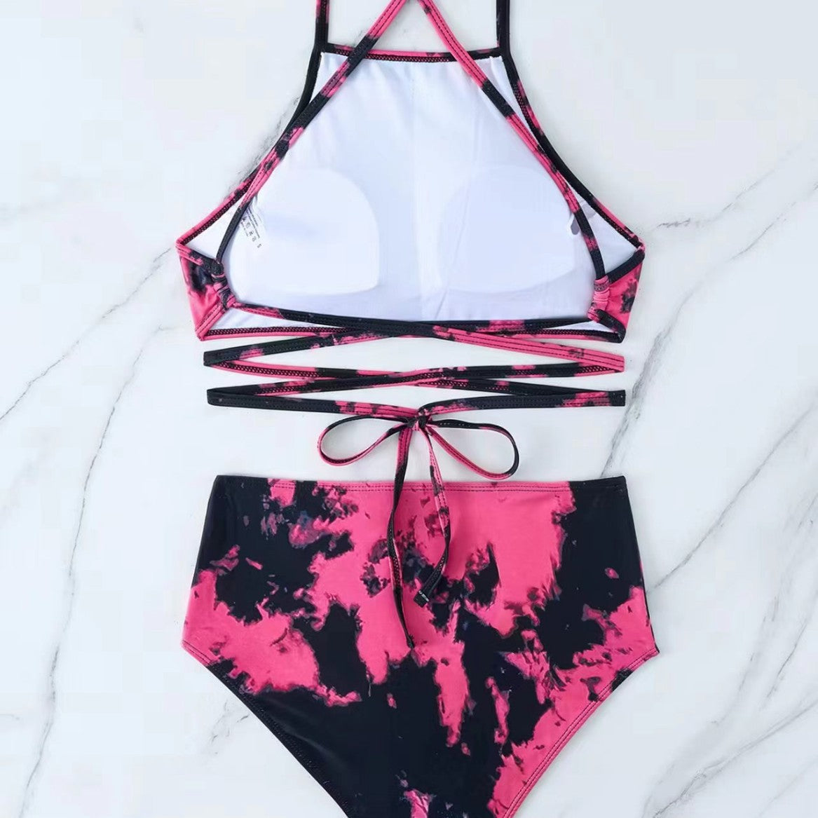 Bikini femme à col haut avec un motif créatif de taches animales Echo Archiv