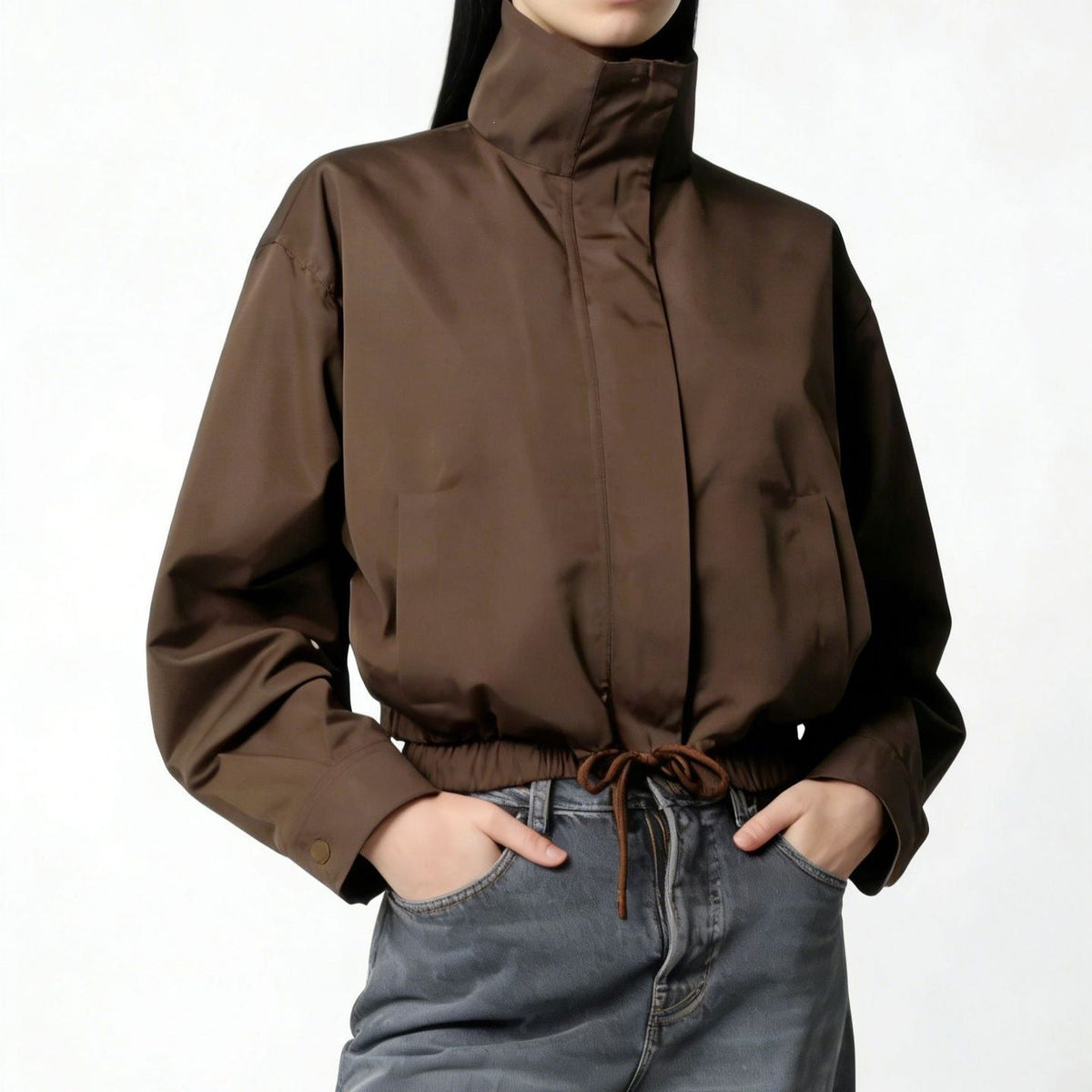 Veste Femme Tendance avec Col Montant
