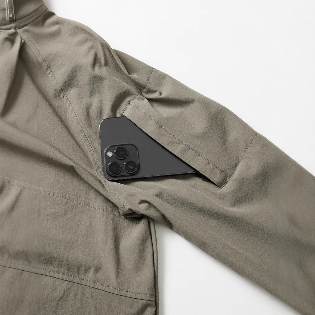 Pull-over tactique Halfzip pour hommes avec col montant, fermeture éclair cachée et poches sur les manches Echo Archiv