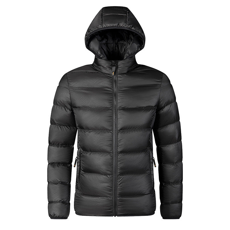 Veste matelassée imperméable pour hommes avec capuche