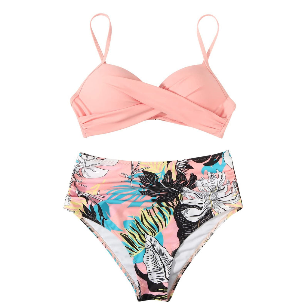 Ensemble de bikini taille haute pour femmes avec des volants raffinés Echo Archiv