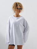 Sweatshirt ample pour femmes avec col rond et coupe oversize allongée Echo Archive