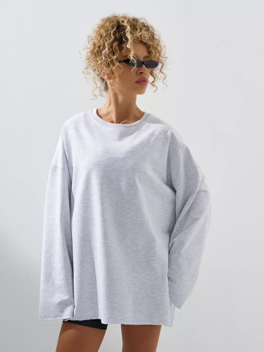 Sweatshirt ample pour femmes avec col rond et coupe oversize allongée Echo Archive