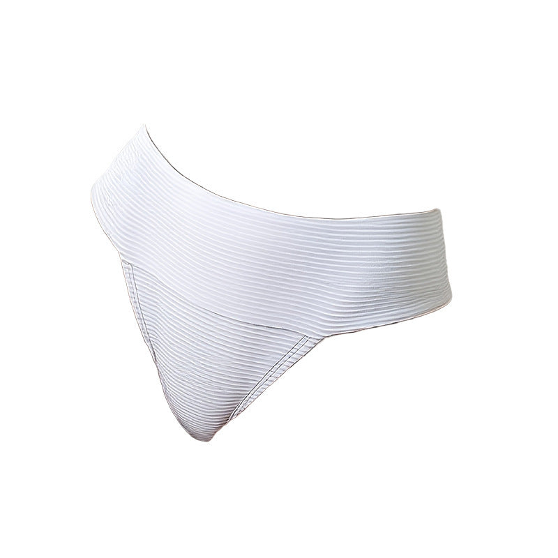 Culotte de bikini taille haute pour femmes en tissu structuré R&B