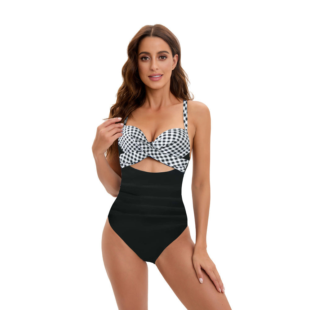 Bikini taille haute pour femmes avec design twist à la mode R&B