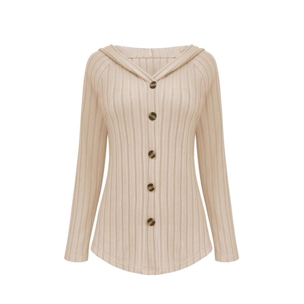 Tunique Long Cardigan Rippée pour Femmes avec Boutonnage et Poches Echoarchiv