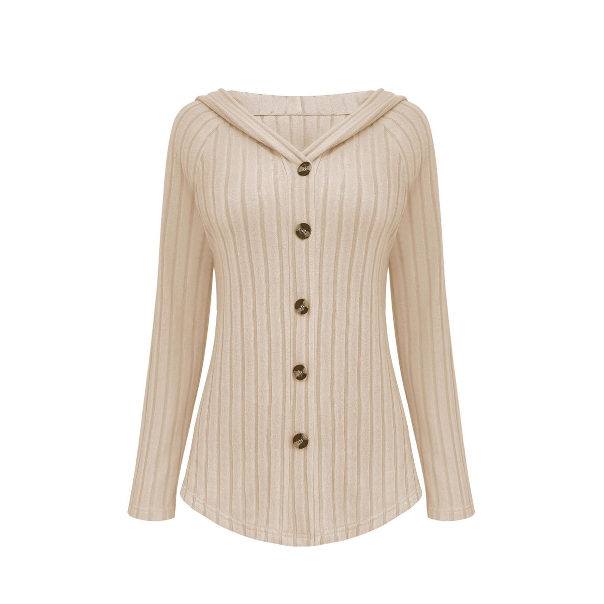 Tunique Long Cardigan Rippée pour Femmes avec Boutonnage et Poches Echoarchiv