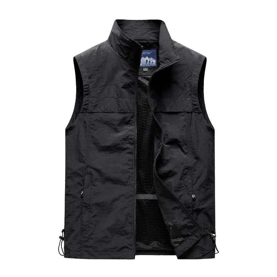 Gilet d'extérieur léger et coupe-vent pour hommes avec poches zippées et doublure en mesh respirant Echo Archiv
