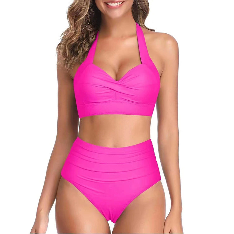 Ensemble de bikini taille haute pour femmes avec haut élégant et design floral R&B