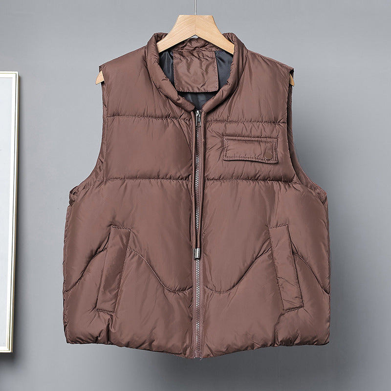 Gilet thermo matelassé léger pour femmes avec col montant, fermeture éclair cachée et poches à rabat fonctionnelles Echo Archiv