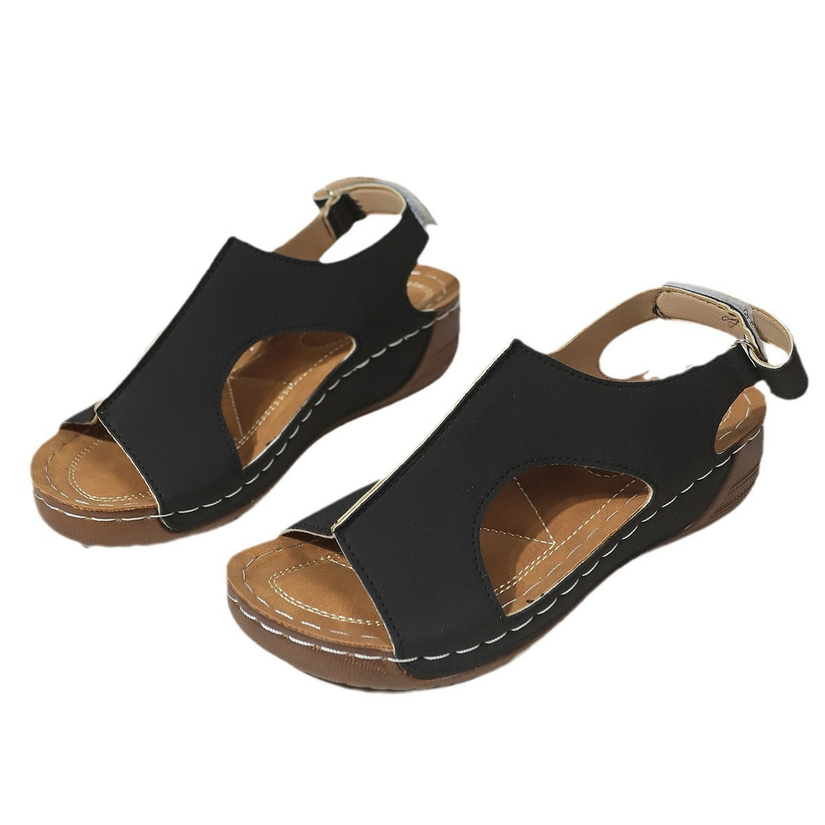 Sandales ouvertes pour femmes avec construction de semelle ergonomique et coupe stylée R&B
