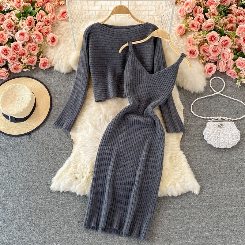 Ensemble Robe et Haut Tricoté Femme Mode Echo Archiv