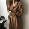 Robe chemise pour femme avec ceinture à nouer et manches trois-quarts décontractées Echo Archive