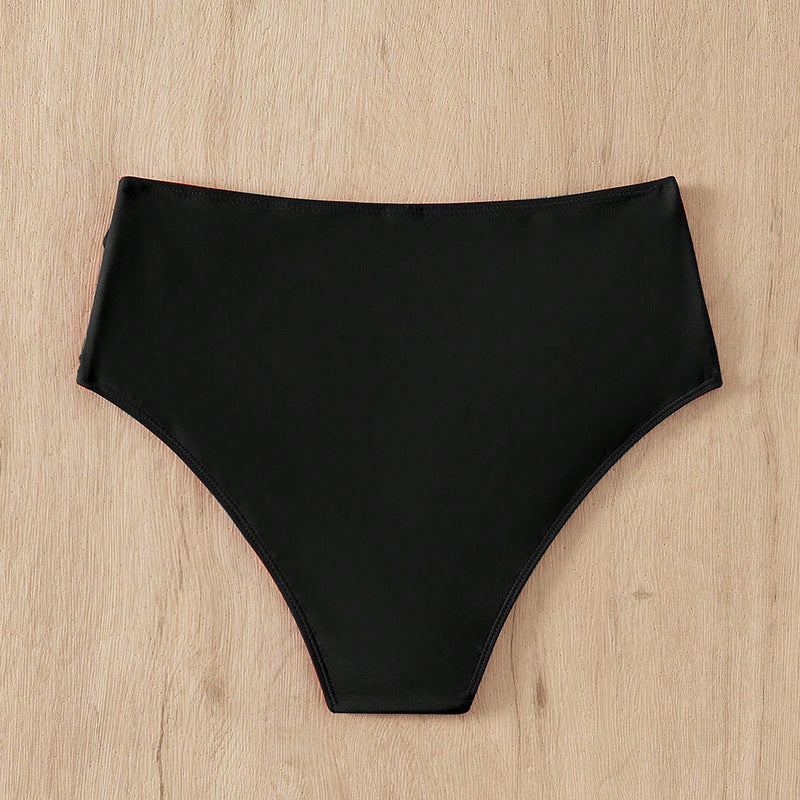 Pantalon de bikini taille haute pour femmes avec design à volants R&B