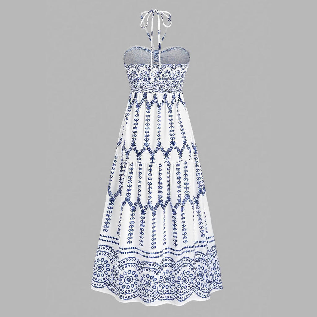Robe Maxikleid Boho Femme avec Bretelles R&B