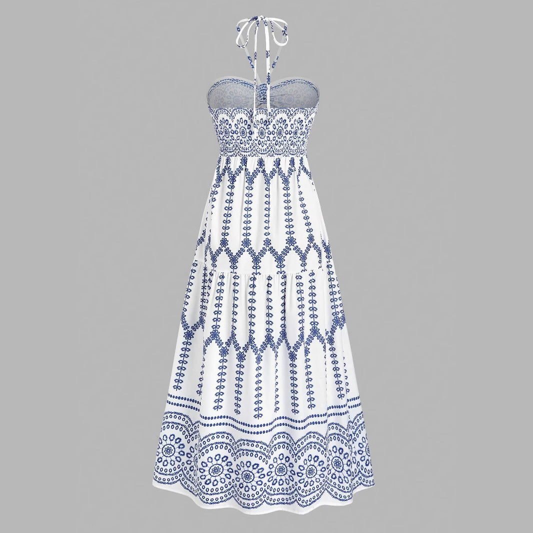 Robe Maxikleid Boho Femme avec Bretelles R&B