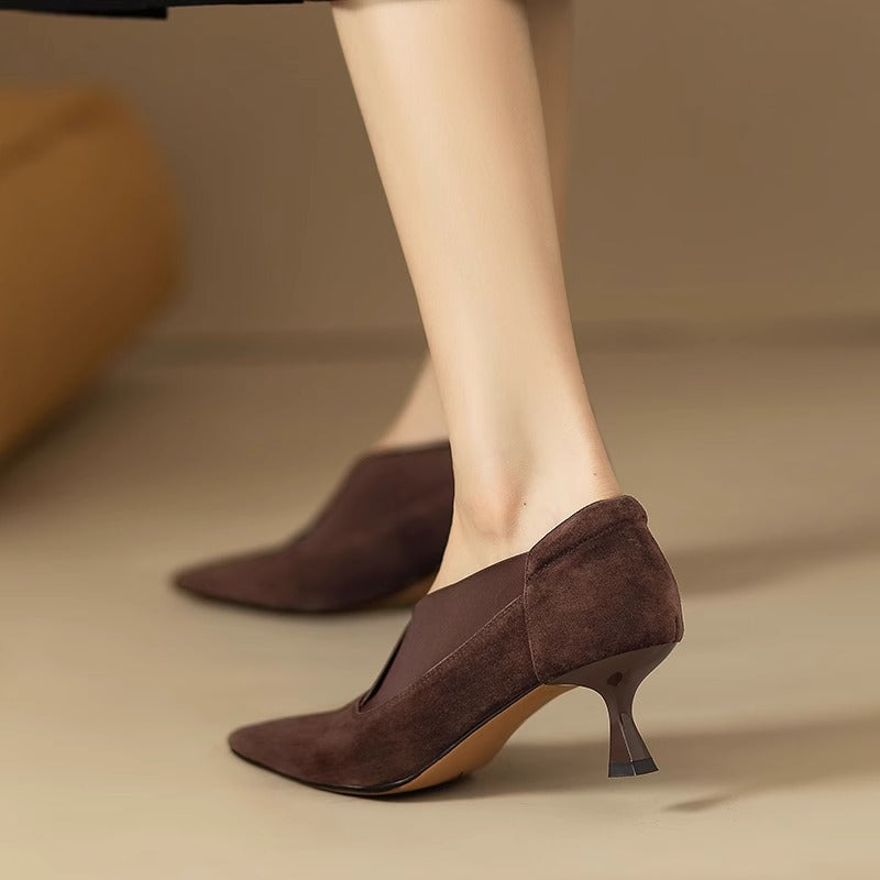 Chaussures à talons élégantes pour femmes avec design incurvé R&B